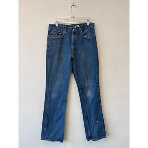 Vintage‎ Levis 517 Jeans Mens 32x33 Denim Medium Wash Boot Cut Distressed 90s